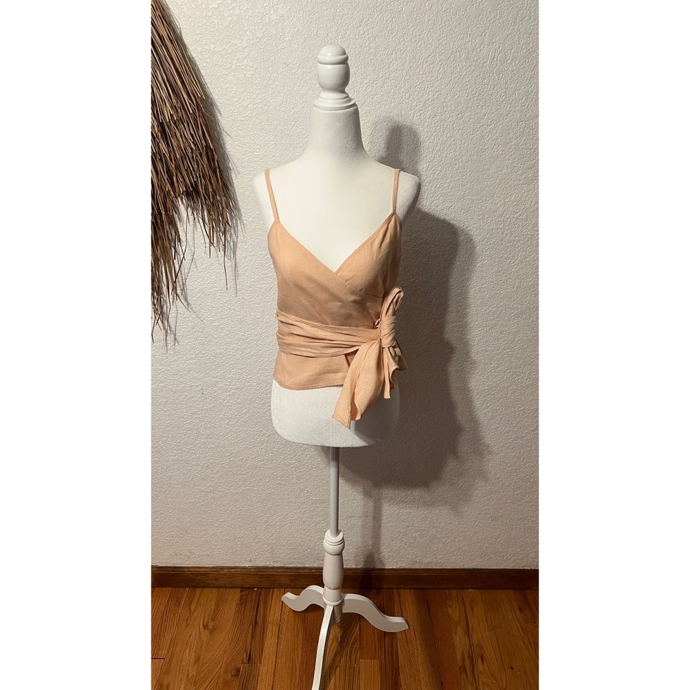 Reformation Linen wrap tank
